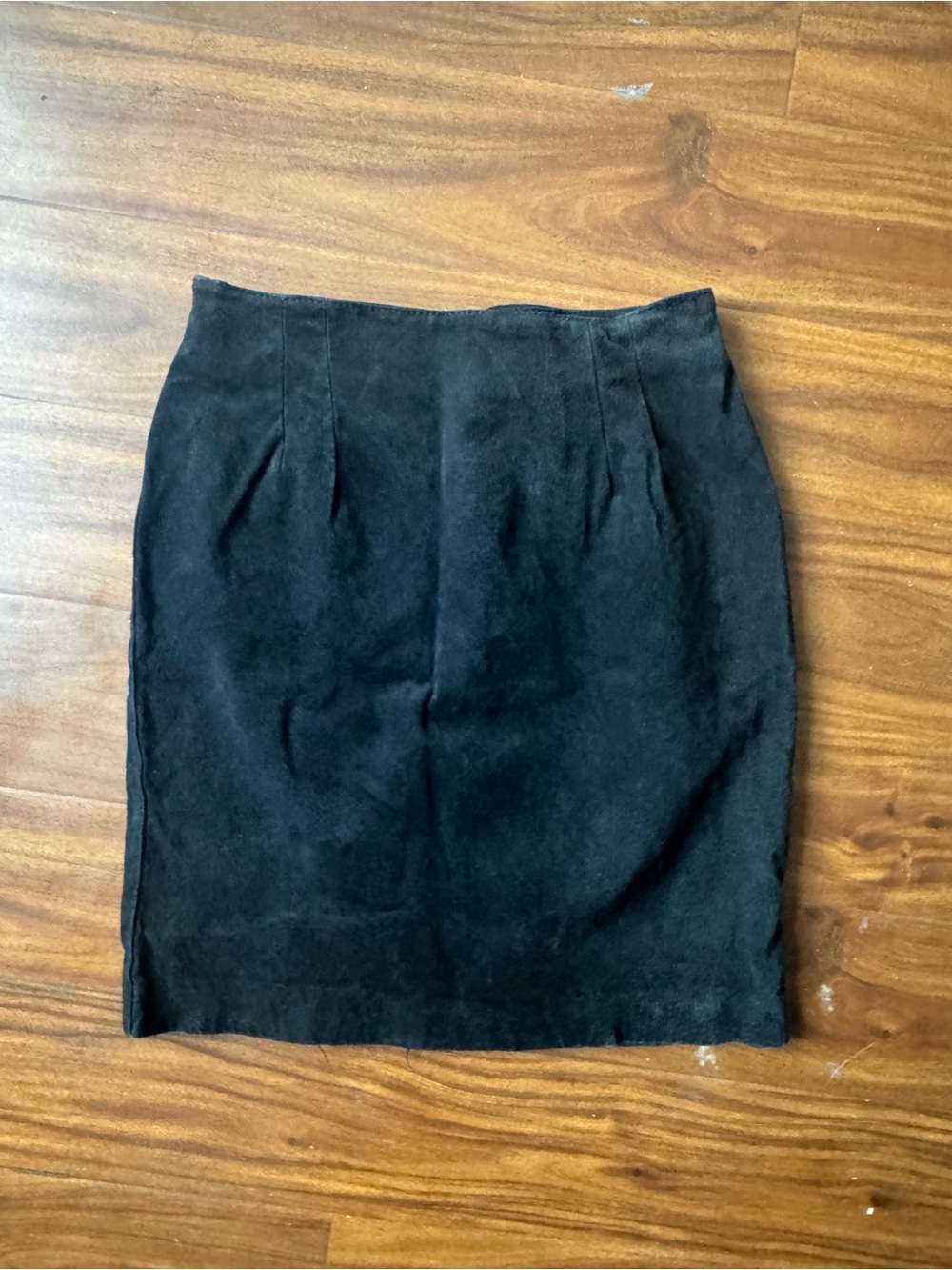 Desigual Black Suede Pencil Skirt